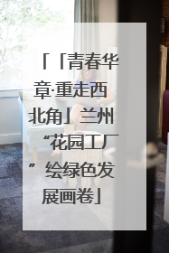 「青春华章·重走西北角」兰州“花园工厂”绘绿色发展画卷
