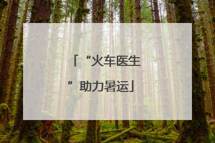 “火车医生”助力暑运