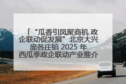 “瓜香引凤聚商机 政企联动促发展”北京大兴庞各庄镇 2025 年西瓜季政企联动产业推介活动圆满举行