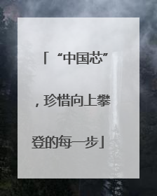 “中国芯”，珍惜向上攀登的每一步