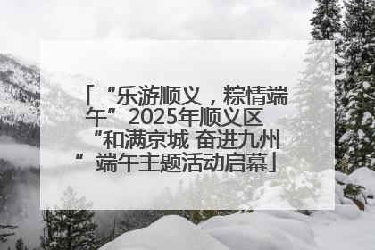 “乐游顺义，粽情端午”2025年顺义区“和满京城 奋进九州”端午主题活动启幕