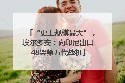 “史上规模最大”，埃尔多安：向印尼出口48架第五代战机
