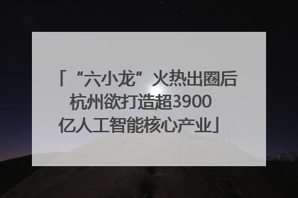 “六小龙”火热出圈后 杭州欲打造超3900亿人工智能核心产业