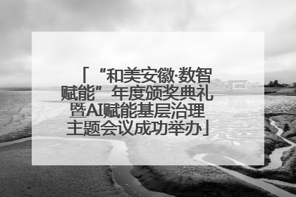 “和美安徽·数智赋能”年度颁奖典礼暨AI赋能基层治理主题会议成功举办