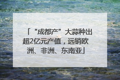 “成都产”大蒜种出超2亿元产值，远销欧洲、非洲、东南亚