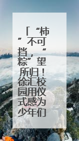 “柿”不可挡，“粽”望所归！徐汇校园用仪式感为少年们“充能”