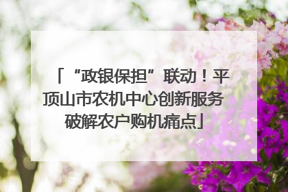 “政银保担”联动！平顶山市农机中心创新服务破解农户购机痛点