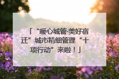 “暖心城管·美好宿迁”城市精细管理“十项行动”来啦！