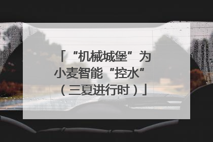 “机械城堡”为小麦智能“控水”（三夏进行时）