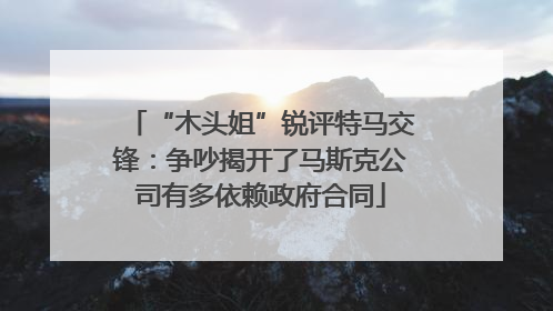 “木头姐”锐评特马交锋：争吵揭开了马斯克公司有多依赖政府合同