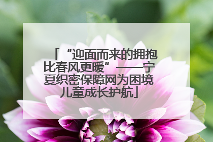 “迎面而来的拥抱比春风更暖”——宁夏织密保障网为困境儿童成长护航