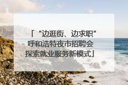 “边逛街、边求职” 呼和浩特夜市招聘会探索就业服务新模式