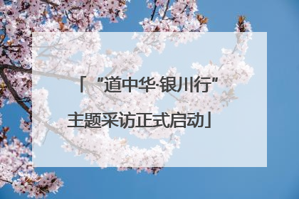 “道中华·银川行”主题采访正式启动