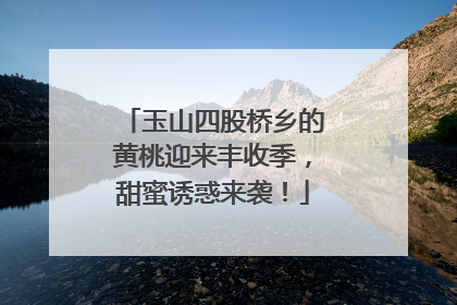 玉山四股桥乡的黄桃迎来丰收季，甜蜜诱惑来袭！