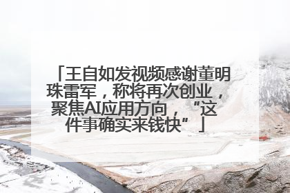 王自如发视频感谢董明珠雷军，称将再次创业，聚焦AI应用方向，“这件事确实来钱快”