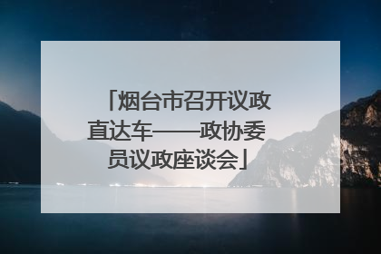烟台市召开议政直达车——政协委员议政座谈会