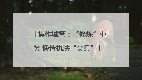 焦作城管：“修炼”业务 锻造执法“尖兵”