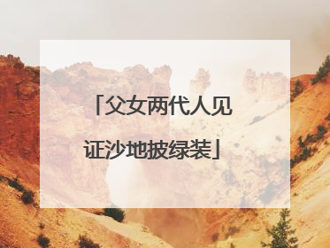 父女两代人见证沙地披绿装