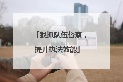 狠抓队伍督察，提升执法效能