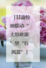 甘肃校地联动“大思政课”里“有风景”