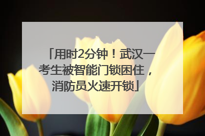 用时2分钟！武汉一考生被智能门锁困住，消防员火速开锁