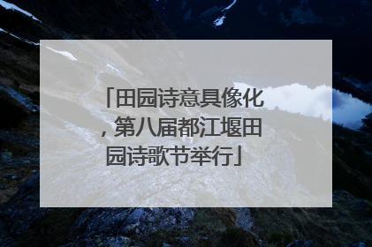 田园诗意具像化，第八届都江堰田园诗歌节举行