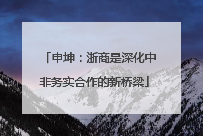 申坤：浙商是深化中非务实合作的新桥梁