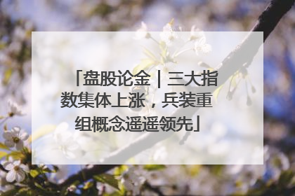 盘股论金｜三大指数集体上涨，兵装重组概念遥遥领先