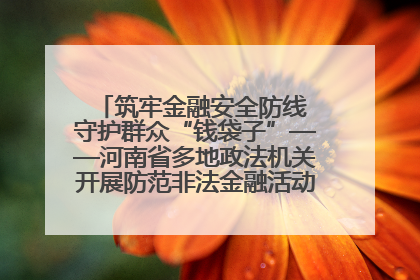 筑牢金融安全防线 守护群众“钱袋子”——河南省多地政法机关开展防范非法金融活动普法宣传活动