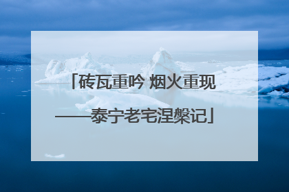 砖瓦重吟 烟火重现——泰宁老宅涅槃记
