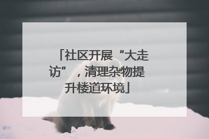 社区开展“大走访”，清理杂物提升楼道环境