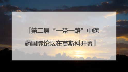 第二届“一带一路”中医药国际论坛在莫斯科开幕