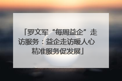 罗文军“每周益企”走访服务：益企走访暖人心 精准服务促发展