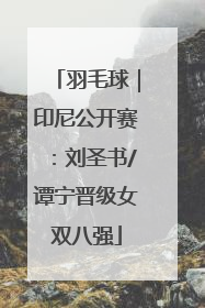 羽毛球｜印尼公开赛：刘圣书/谭宁晋级女双八强