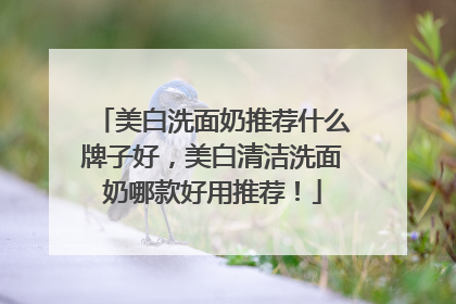 美白洗面奶推荐什么牌子好，美白清洁洗面奶哪款好用推荐！