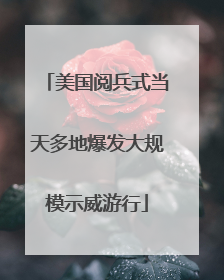 美国阅兵式当天多地爆发大规模示威游行