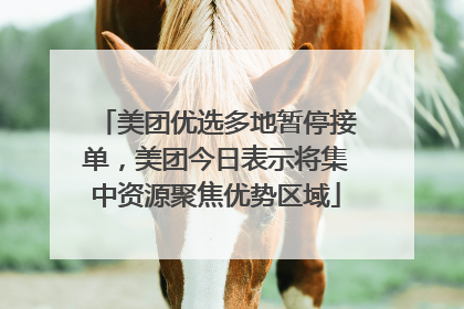 美团优选多地暂停接单，美团今日表示将集中资源聚焦优势区域