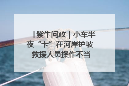 紫牛问政｜小车半夜“卡”在河岸护坡 救援人员操作不当致小车翻下河，然后直接走人了