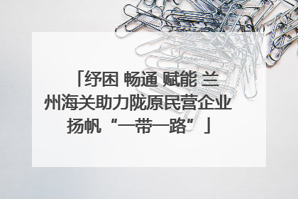 纾困 畅通 赋能 兰州海关助力陇原民营企业扬帆“一带一路”