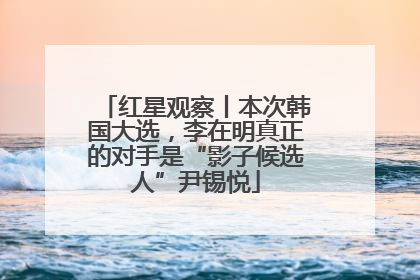 红星观察丨本次韩国大选，李在明真正的对手是“影子候选人”尹锡悦
