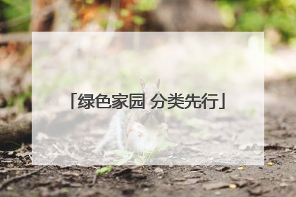 绿色家园 分类先行