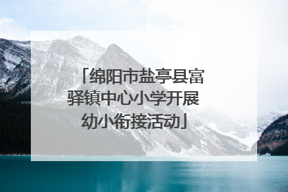 绵阳市盐亭县富驿镇中心小学开展幼小衔接活动