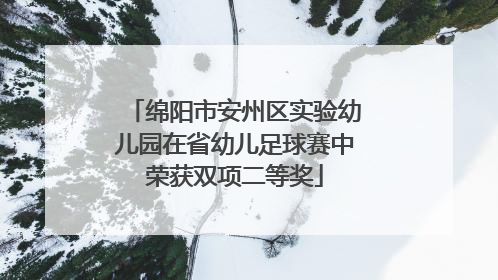 绵阳市安州区实验幼儿园在省幼儿足球赛中荣获双项二等奖