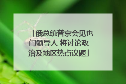 俄总统普京会见也门领导人 将讨论政治及地区热点议题