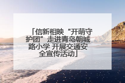 信新相映“开萌守护团”走进青岛朝城路小学 开展交通安全宣传活动