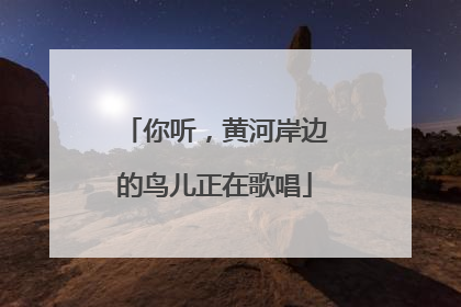 你听，黄河岸边的鸟儿正在歌唱