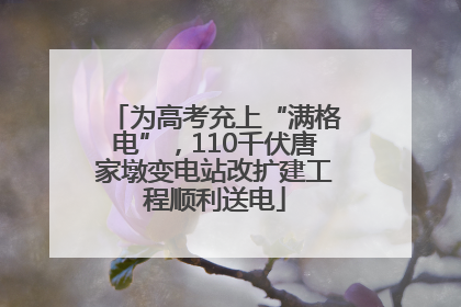 为高考充上“满格电”，110千伏唐家墩变电站改扩建工程顺利送电