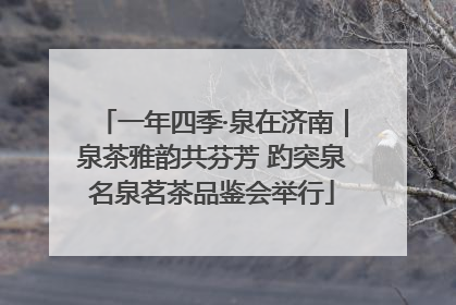 一年四季·泉在济南｜泉茶雅韵共芬芳 趵突泉名泉茗茶品鉴会举行