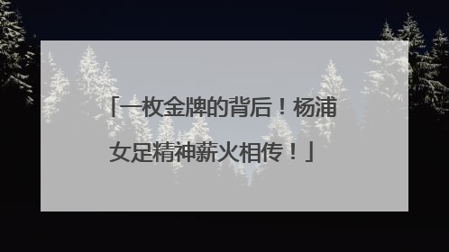 一枚金牌的背后！杨浦女足精神薪火相传！