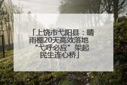 上饶市弋阳县：晴雨棚20天高效落地 “弋呼必应”架起民生连心桥